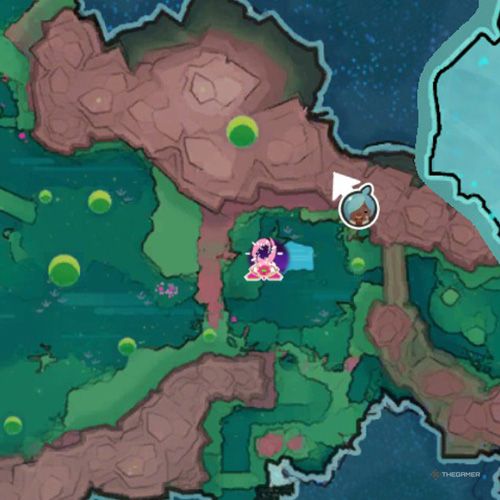 The player's icon shows the location of the treasure pod no 11 at the Moss Blanket in Slime Rancher