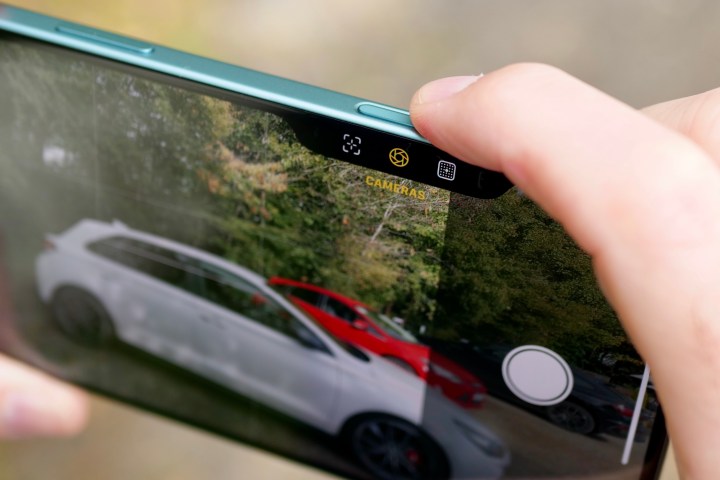 Using Camera Control on the iPhone 16 Plus.