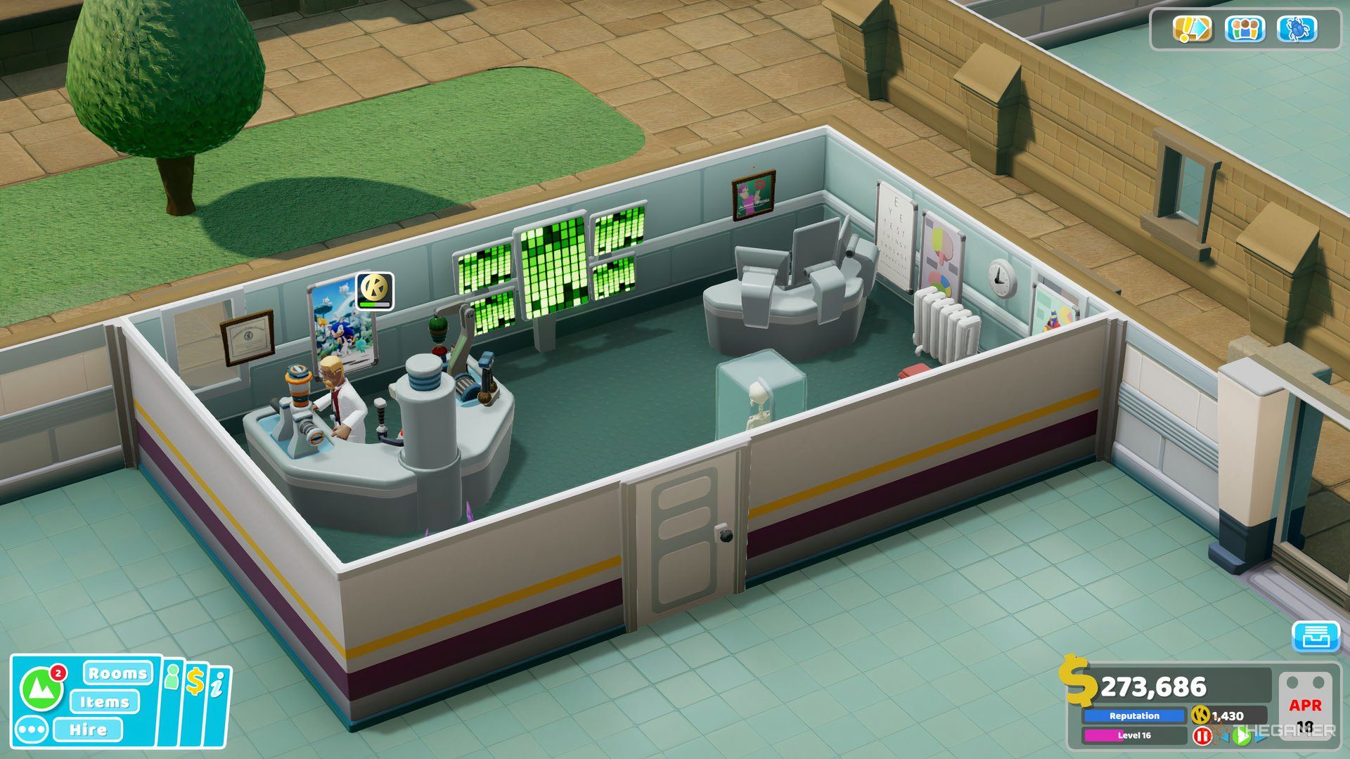 A Research Room in Two Point Hospital.