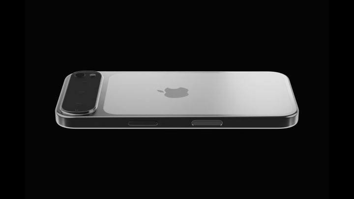 Leaked render of iPhone 17 Pro Max rear panel side view.