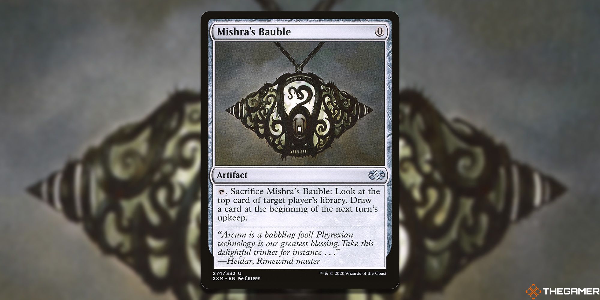 The Mishra's Bauble card, from Double Masters.