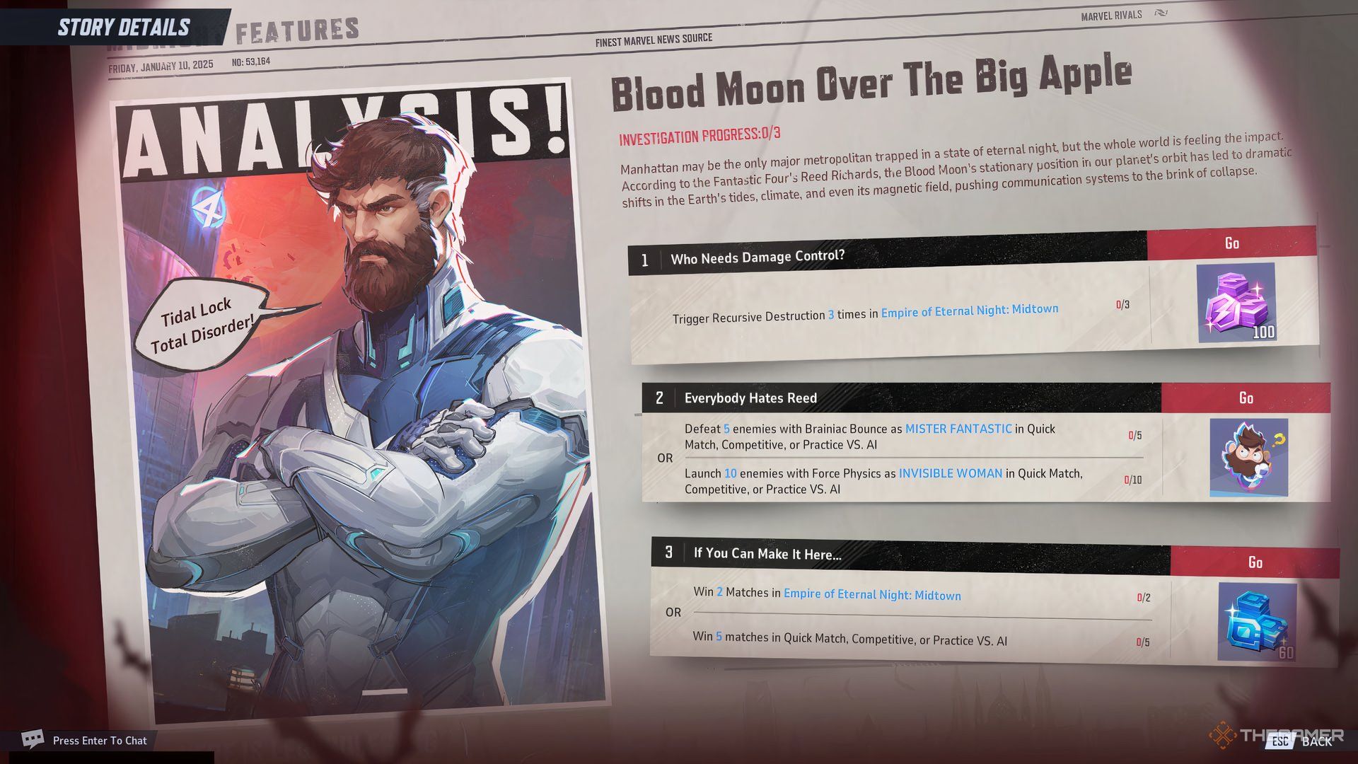 Missions in Marvel Rivals involving Recursive Destruction.