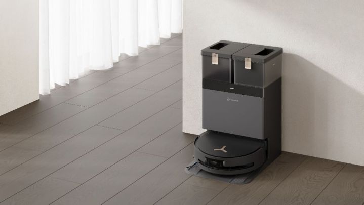 The Ecovacs Deebot X8 Pro Omni in its docking station.