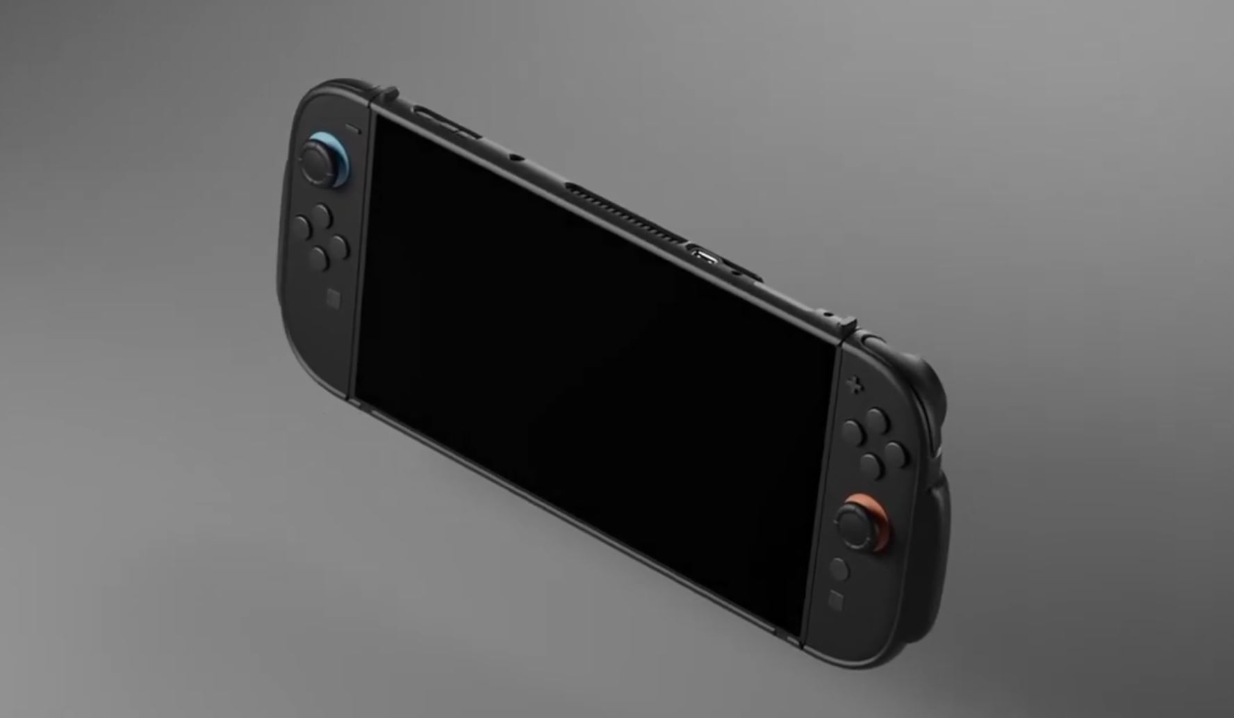 A Switch 2 mock-up rests in a Genki case.