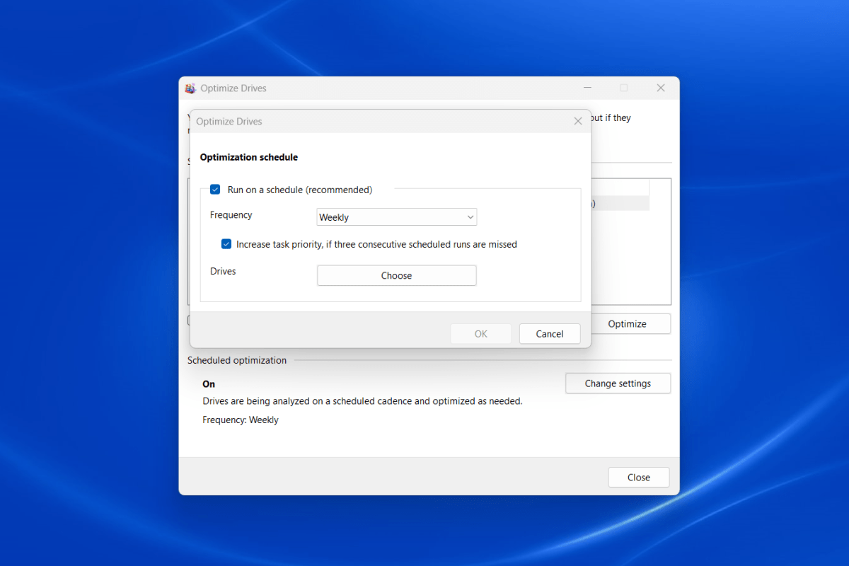 Windows 11 Optimize Drives features for SSD performance