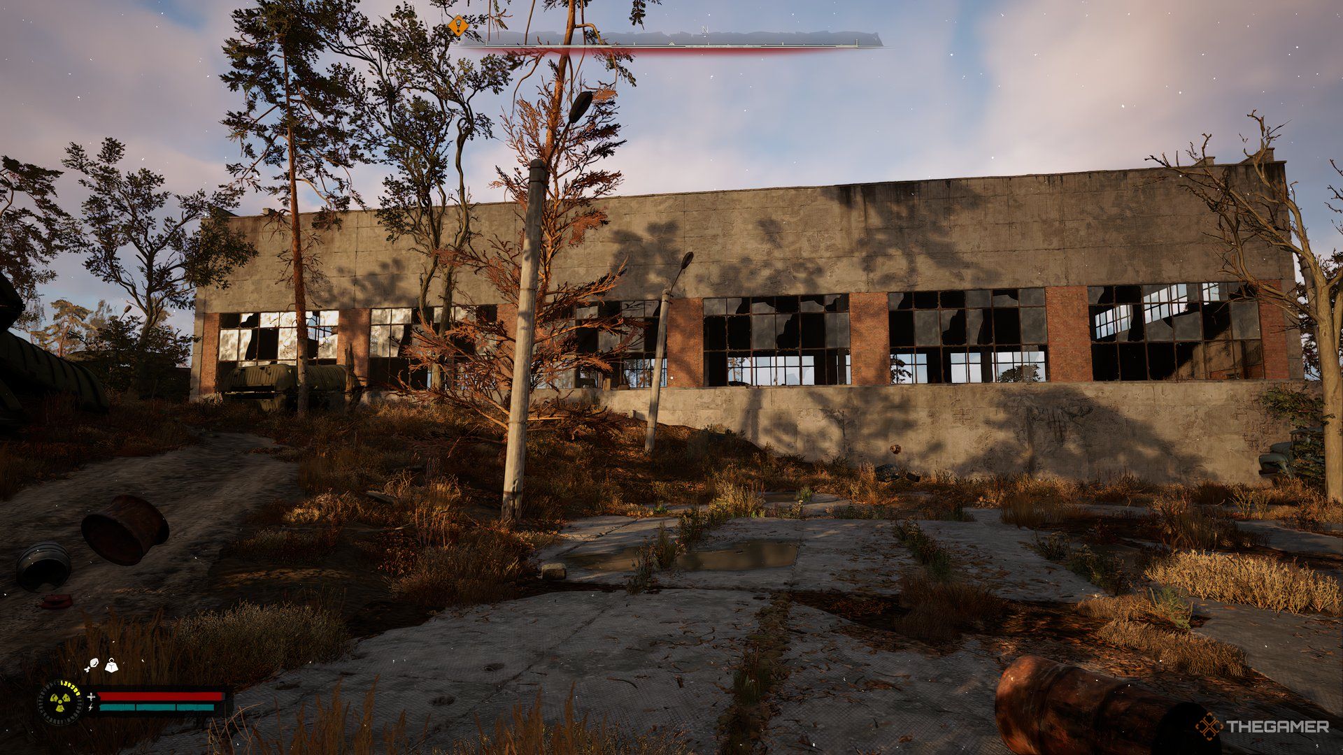 An image showing an old broken warehouse in Stalker 2.