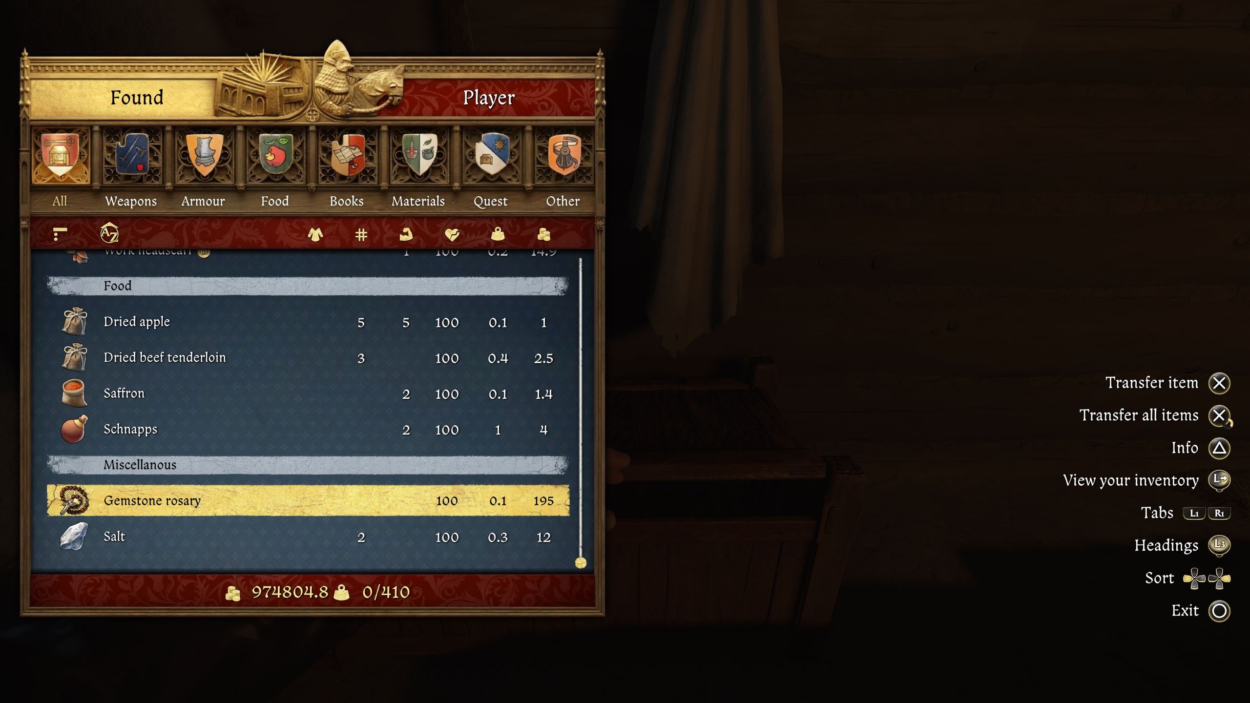 Player about to obtain the Rosary - kcd2