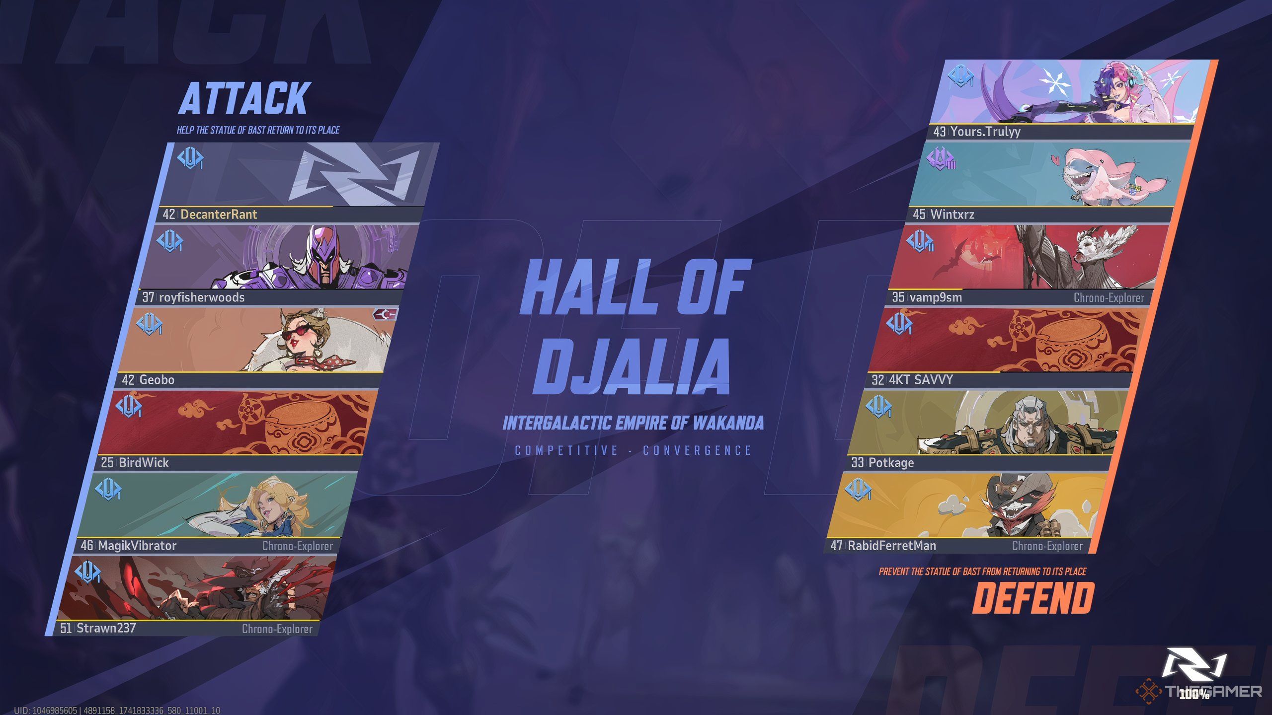 The matchmaking screen in Marvel Rivals.