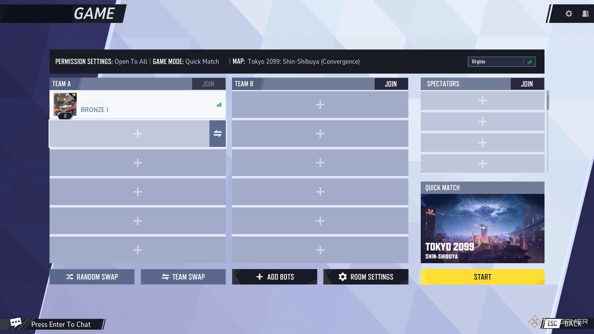 The Custom Game menu in Marvel Rivals.