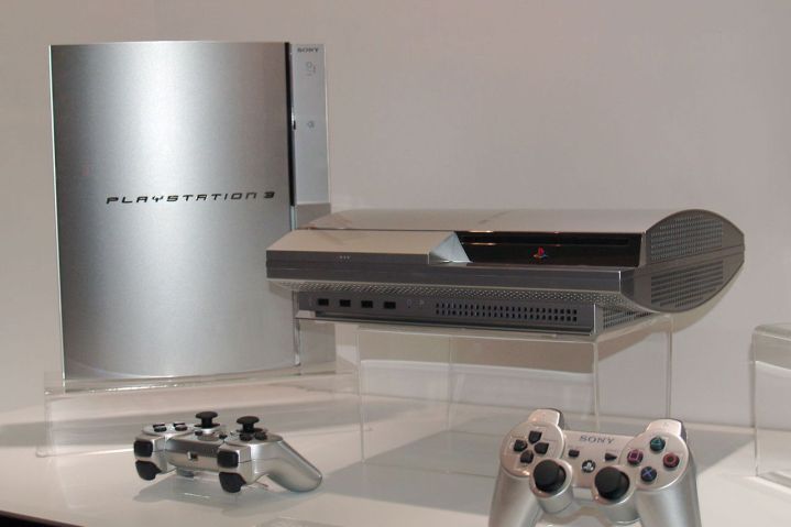 PS3 consoles at a trade show.