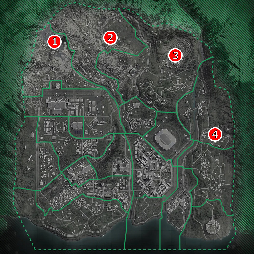 Warzone Verdansk safes Dam farming route