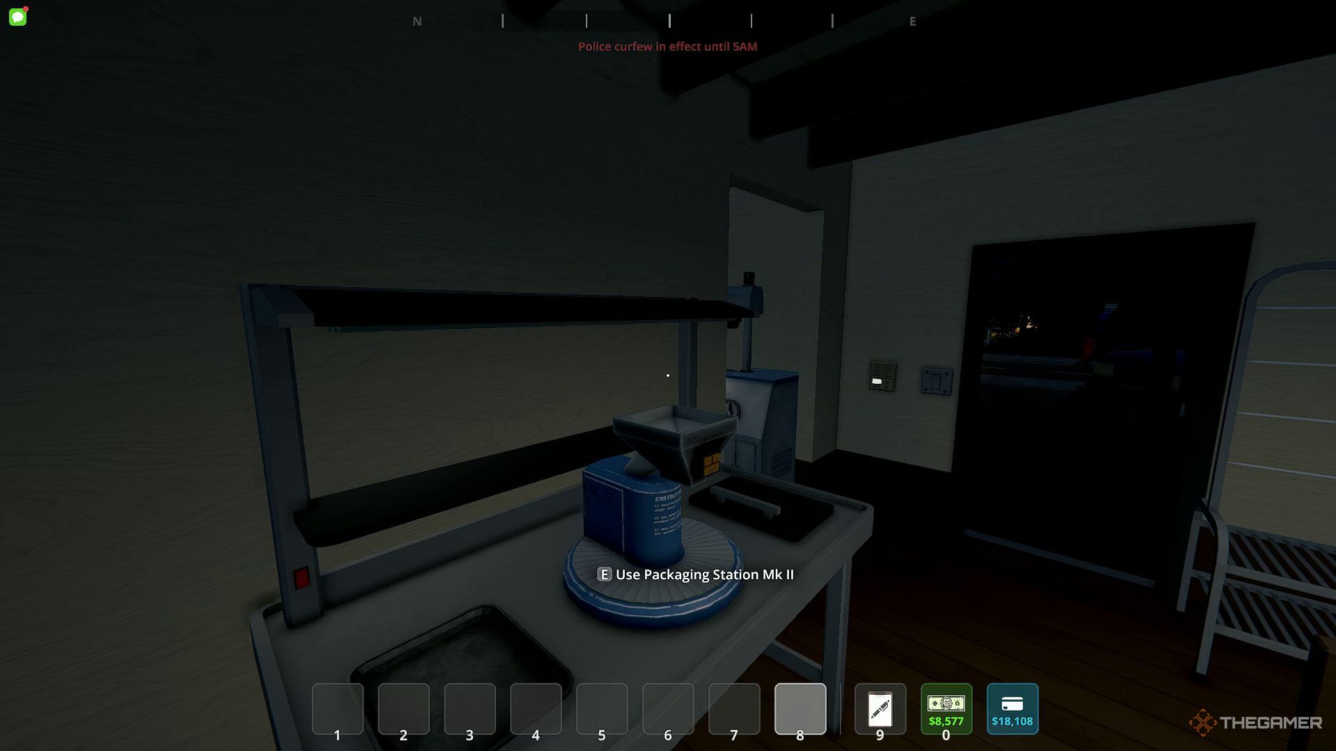 Inside view of the Packaging Station in Schedule 1.