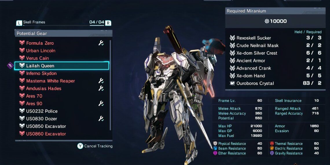 Completing Lailah Queen Skell in Xenoblade Chronicles X: Definitive Edition