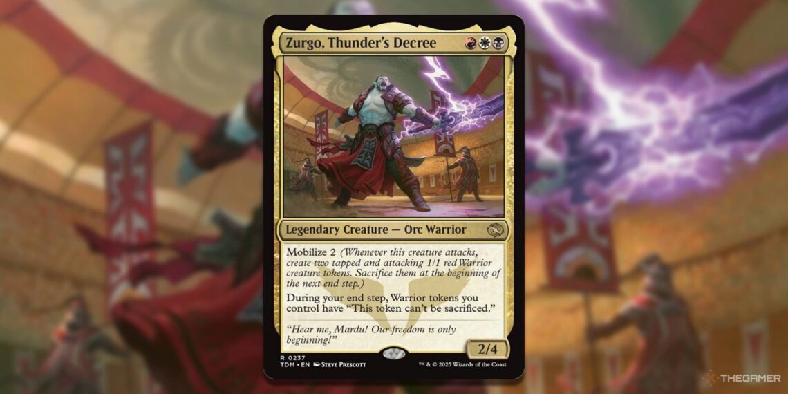 Completing a Zurgo, Thunder's Decree Commander Deck in MTG