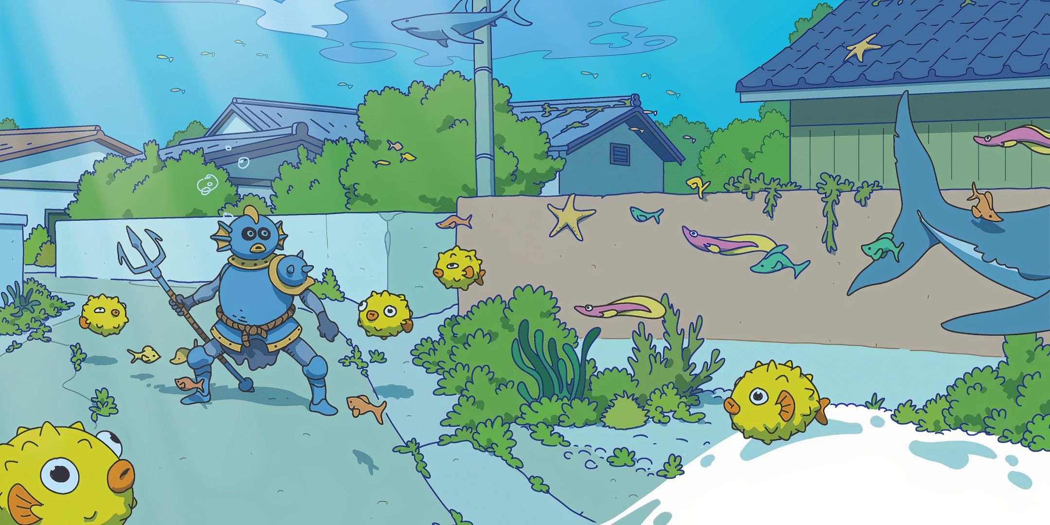 A merfolk-like being in the Obojima adventure setting for Dungeons & Dragons.