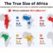 The True Size of Africa 

Comparison of Africa's land area to selected countries