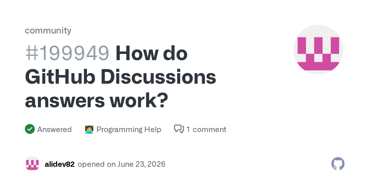 How to Understand Accepted Answers in GitHub Discussions