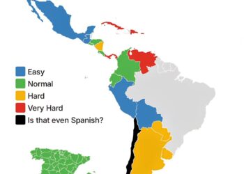 Fun Map: Difficulty of Understanding Spanish Accents

 Easy
 Normal
 Hard
 Very