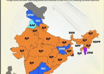 India’s Political Map 

 BJP – Bharatiya Janata Party
 INC – Indian National Con