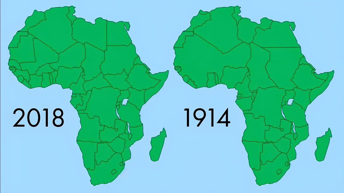 Africa in 1914 vs 2018