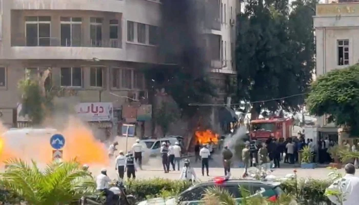 Explosions Reported in Damascus During French President’s Visit, Security Sources