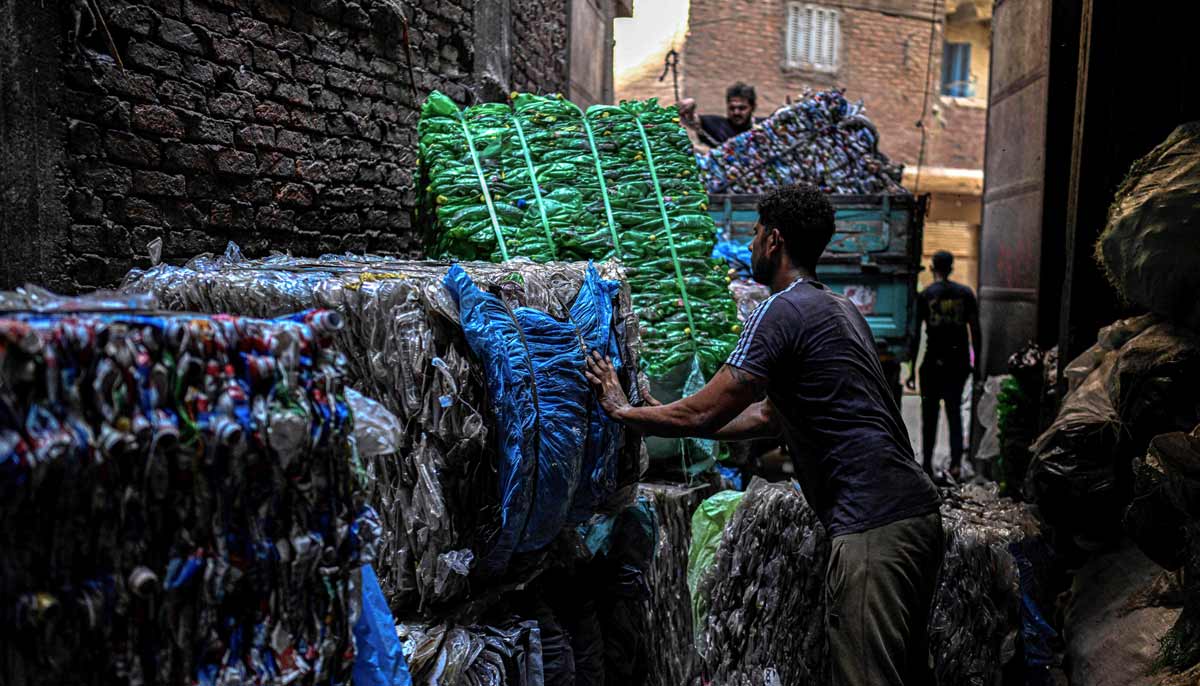 Garbage City Recyclers in Egypt Profit from Iran War Plastic Surge