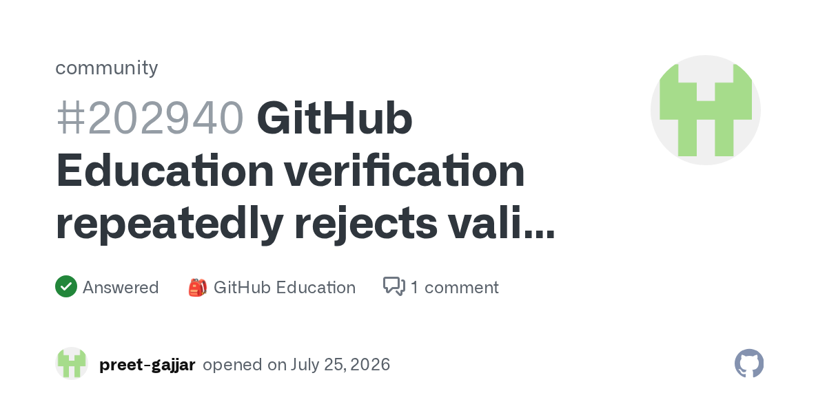 How To Re-Verify or Repeat Your GitHub Application