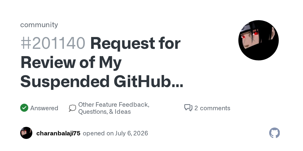 How To Seek Guidance on GitHub Account Suspension and Reinstatement