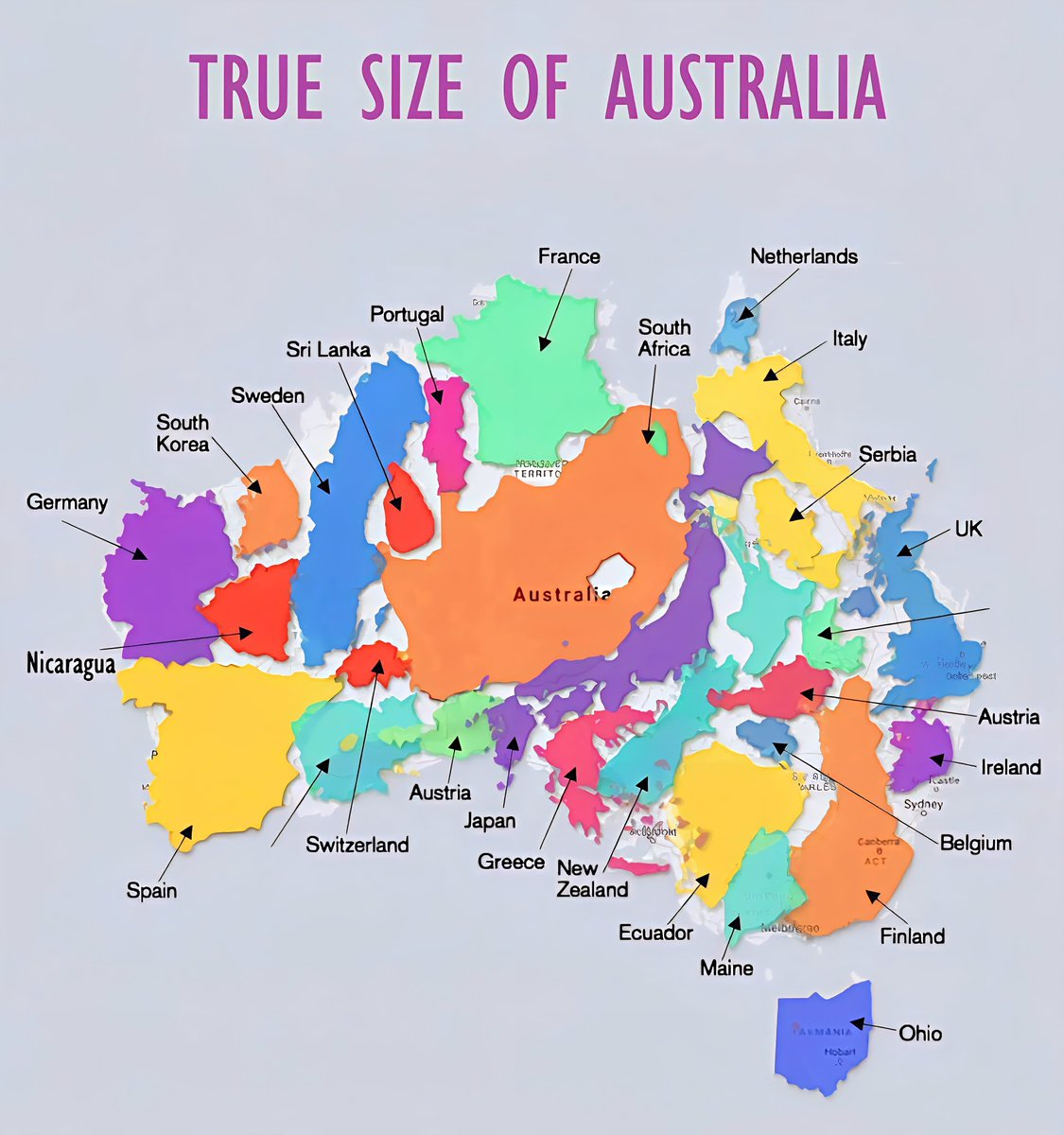 The True Size of Australia