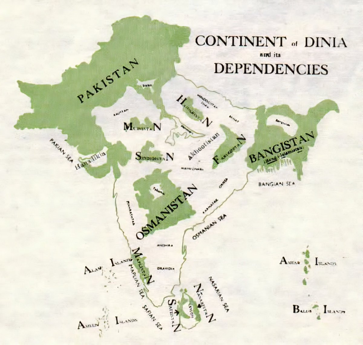 The First Proposed Map of Pakistan & The Partition of India