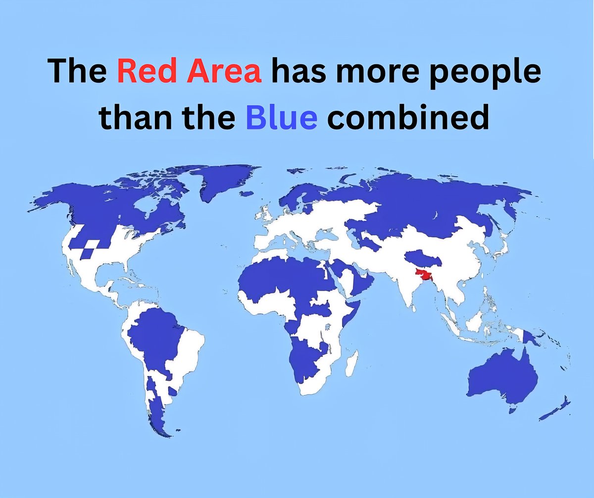 The Red Area has More People than the Blue Combined