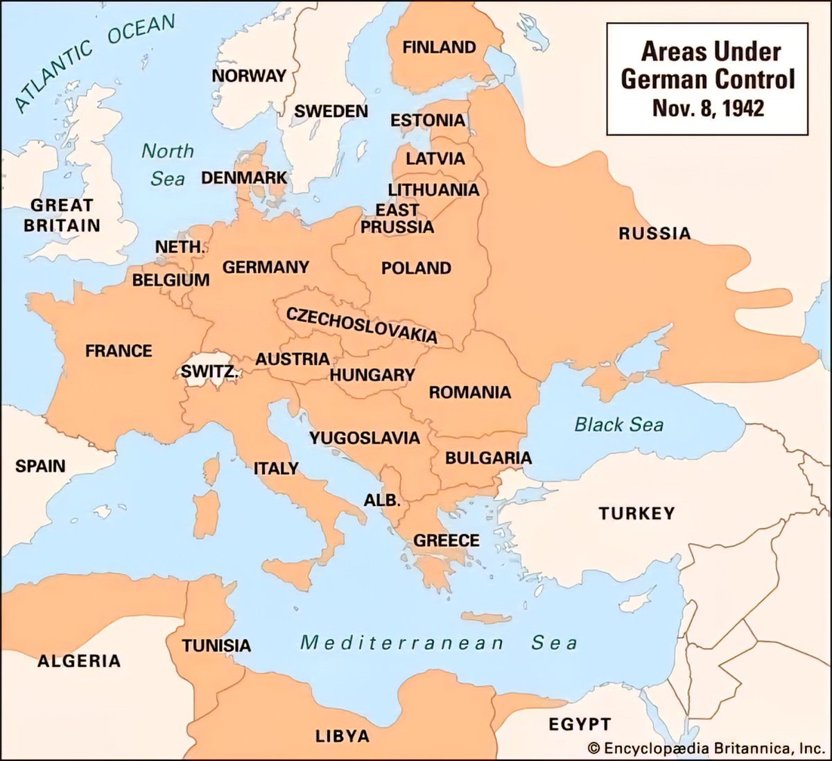 Areas Under German Control (November 8, 1942)