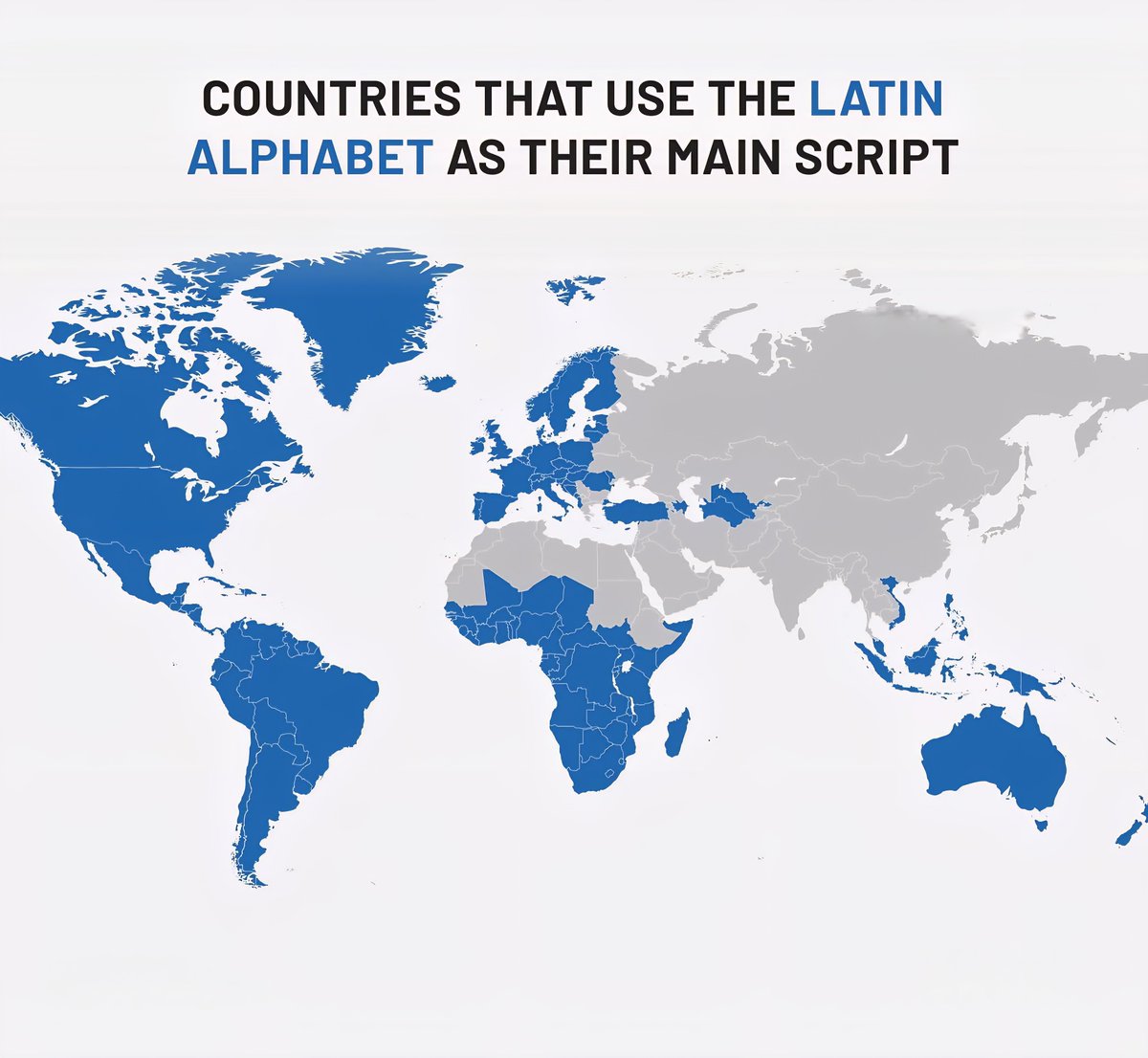 Countries That Use The Latin Alphabet as Thier Main Script