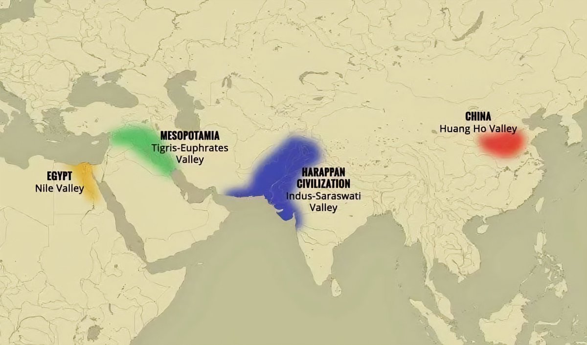 The 4 Oldest Civilizations in the World

 Egypt: Nile Valley
 Mesopotamia: Tigri