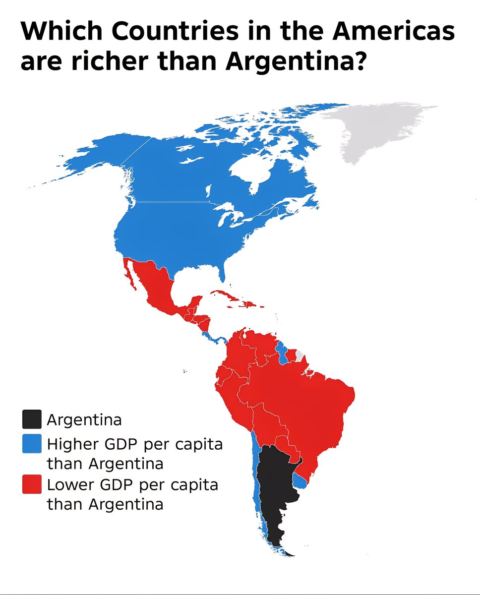 Which Countries in the Americas are Richer than Argentina? 

 Argentina
 Higher