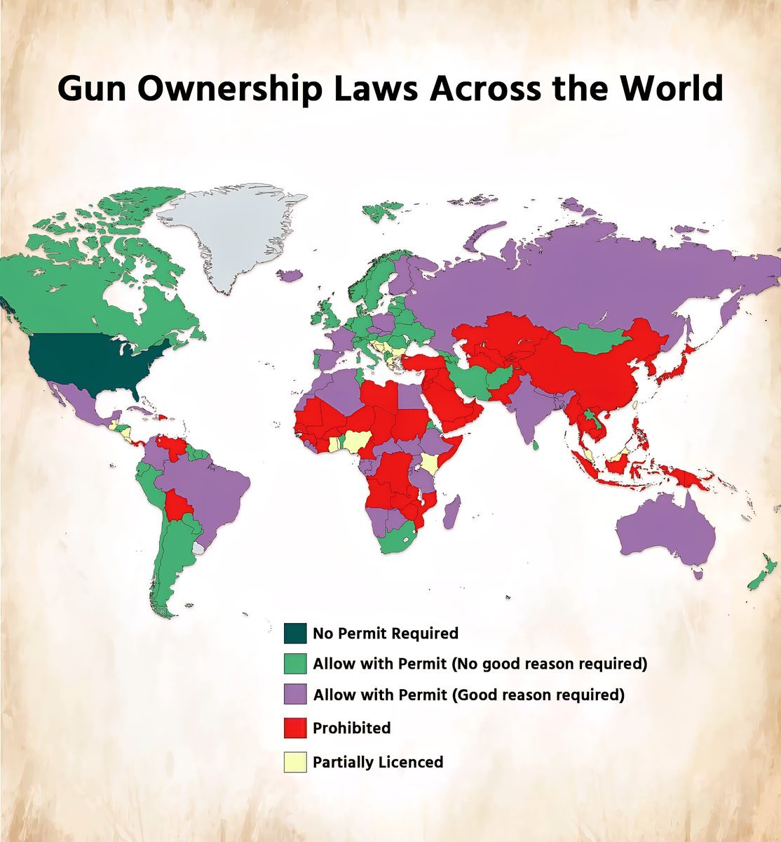 Gun Ownership Laws Across the World