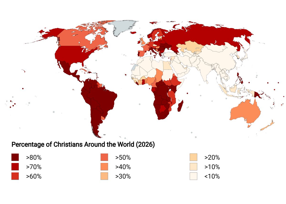 Top Percentage of Christians Worldwide in 2026