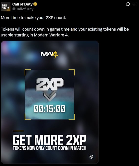 Call of Duty: Modern Warfare 4 يُحسن رموز XP بشكل مذهل