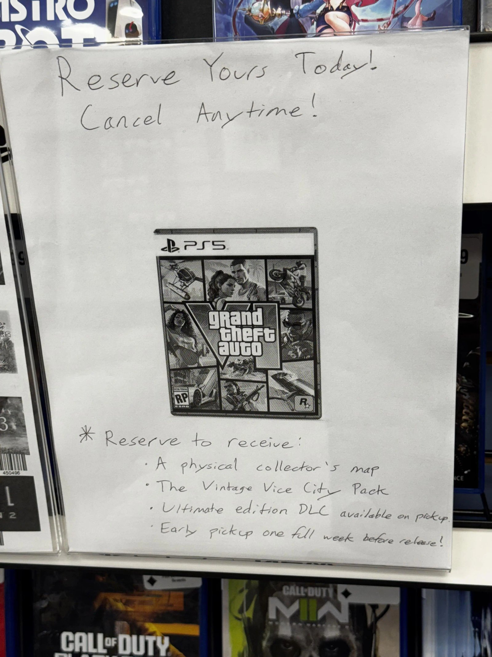 إصدار فيزيكي من GTA 6 يتضمن خريطة جامعيّة حسب ما ذكرته GameStop